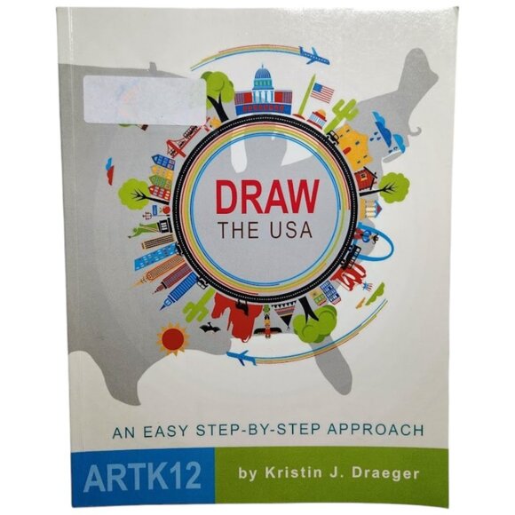 Draw the World USA Paperback Book Drawing Geography Map Social Studies Art ArtK1 - Picture 12 of 16